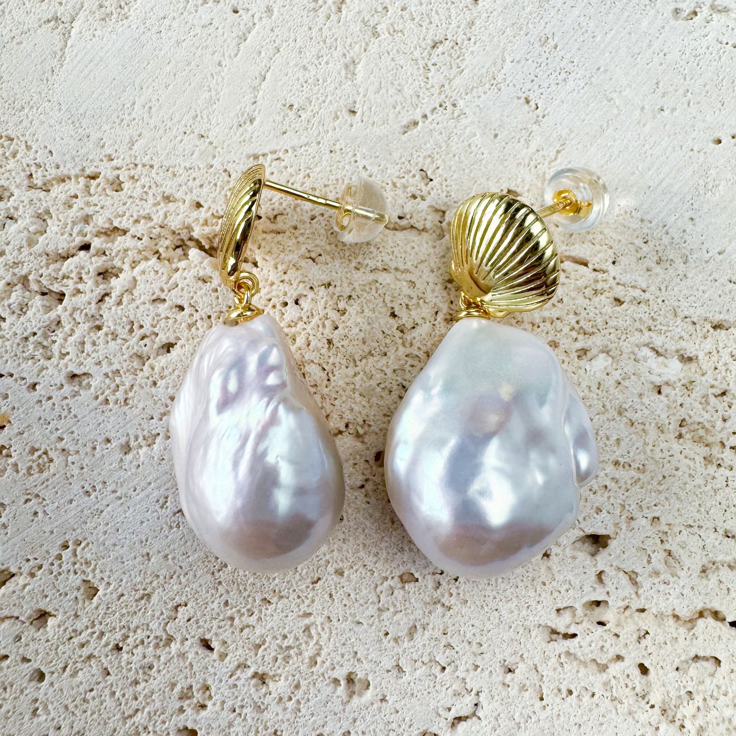 Island Time - Freshwater Baroque Pearl Earrings