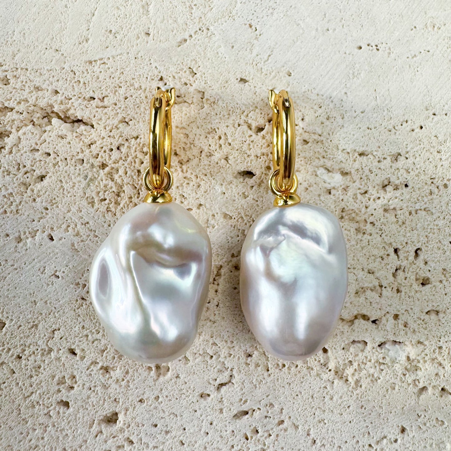 Aurora Dream - Freshwater Baroque Pearl Earrings
