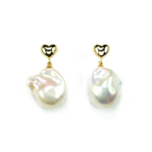 Overflowing Affection - Freshwater Baroque Pearl Earrings