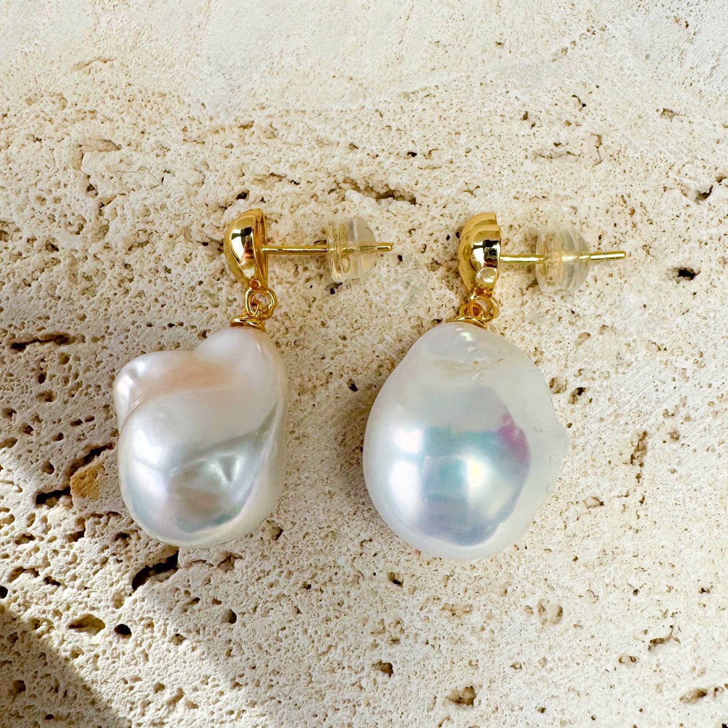 Overflowing Affection - Freshwater Baroque Pearl Earrings