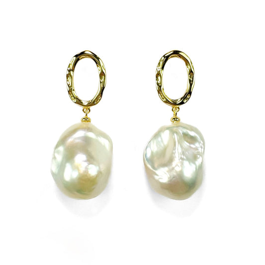 Impressionist Canvas - Freshwater Baroque Pearl Earrings